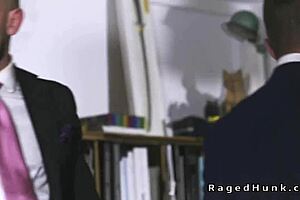 big boss meets realtors in suits for a discussion