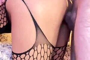 Amateur Couple Engages In Doggystyle Sex Wearing Lingerie