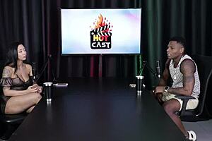 Transsexual gangbang in sheer red