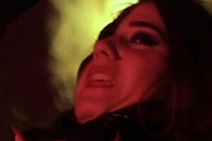 The witch seduces the hunter so that he doesnt kill her and manages to make him horny until he ends up fucking her