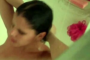 Diamond Gets Wet And Wild In The Shower Masturbating Her Big Tits