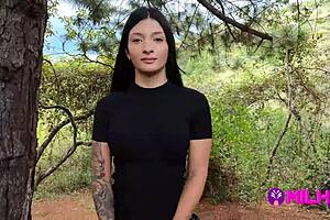 offering cash to sexy salome gil for forest banging