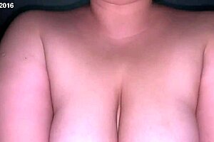 big tits wife rides husband's cock to creampie