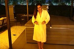 Young brunette pisses outdoors in homemade compilation