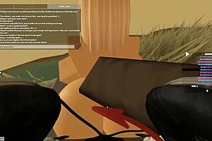 Teen lives out her dream of having her big ass spanked in Roblox