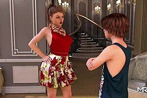 Anime Girl Gets Creampie in Kitchen During Game