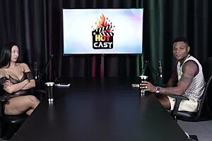 Transsexual gangbang in sheer red