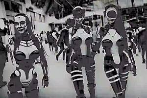 C23 robot whores party in dystopian sex machine visuals.