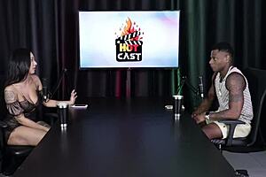 Transsexual gangbang in sheer red