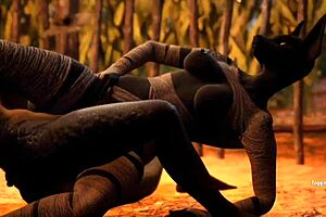 Furry Jackal Scissors Dragon In Wild Lesbian Sex!