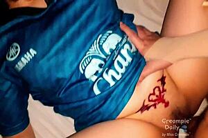 Big tattoos Thai amateur defiend her huge boobs