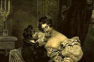 Vintage erotic illustration showcasing timeless sensual art in detail