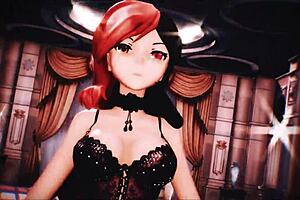 يا نيو، أظهري الملابس الداخلية في أكشن RWBY MMD!