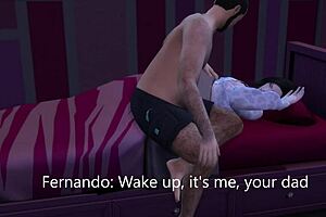 Daddy, Could I Show My Oral Skills in 3D Cartoon Action?