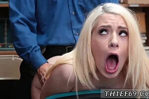 Blonde Tranny Cop Attempts Theft in Uniform