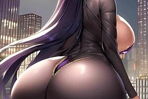 This spy girl with huge tits got arrested outdoors. What happens next?