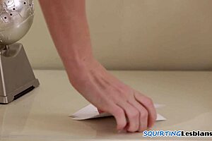 Gushing Lesbian Squirting Into Girlfriends Mouth