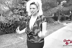 Covered-breasted Claudia Marie screws a young BBC for his bum hole