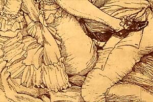 Vintage erotic illustration showcasing timeless sensual art in detail