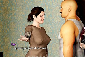 In this cartoon porn we see the sultry brunette seducing her older neighbor with a steamy handjob