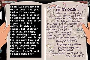 cute teen gives extreme deepthroat in hentai game