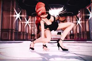 يا نيو، أظهري الملابس الداخلية في أكشن RWBY MMD!