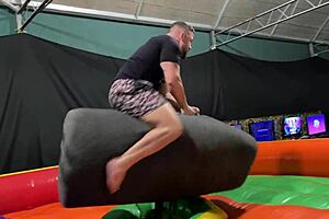 i squirted on the mechanical bull and got my ass worshiped in public