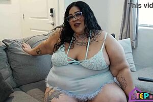 Bbw crystal blue calls neighbor for homemade repairs