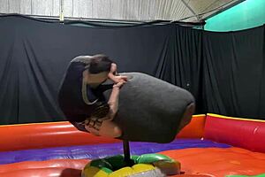 i squirted on the mechanical bull and got my ass worshiped in public