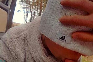 blowjob milf whore picked up from the highway gets cum on face