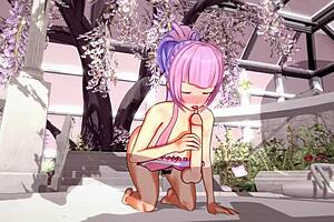3D cartoon sex horny girl gets creampied