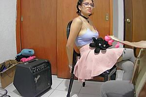 tied bunny bdsm girl toyed roughly