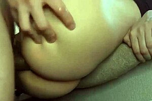 My tight ass takes hard cock, moaning anal sex creampie