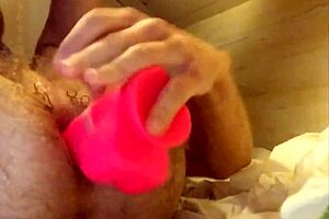 Gay anal slut rides rough in tight gaping session