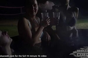 late night party with lucia and rebeka ruby sucking dick 😈