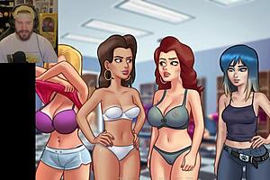 Teacher bathes with big cock in shower, masturbating to cumshot