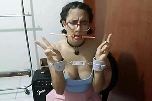 tied bunny bdsm girl toyed roughly