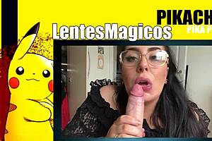 gordita de lentes, you give me a blowjob and swallow all the cum