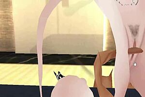 My night slave bro with a monster cock in IMVU hentai