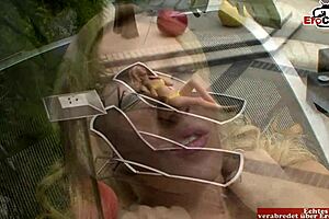 skinny blonde teen 18+ with small tits gets tight shaved creampie