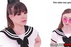 Teen in uniform gets drilled hard