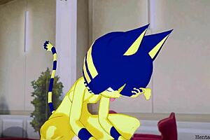 Ankha Rides A Nice Cock In The Bedroom During Anime Parody