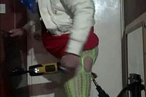 Shy Crossdressing Amateur Describes Detailed Anal Insertion with Dildo and Machine