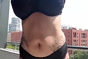 Neighbors Spy on My Big Tits While I Touch Myself