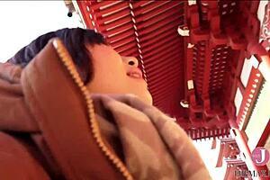 Intense nipple play leads up to a deep and satisfying oral encounter from a really seductive Japanese beauty