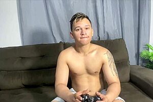 Playing video game with pregnant woman