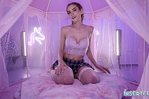 Inserted Gracee Baybee Dominates with Toys in Fishnets