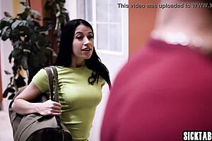 Is the perverted big cock guy using a sexy milf after her blowjob?