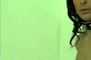 these shiny gold pvc panties fit perfectly on the babe