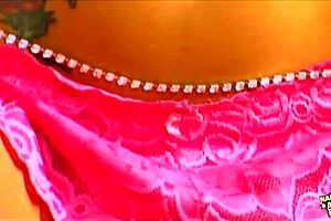 Cute Latina In Lingerie Gets Huge Cumshot From Friend